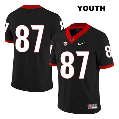 Youth Georgia Bulldogs NCAA #87 Tyler Simmons Nike Stitched Black Legend Authentic No Name College Football Jersey WUC7154DB